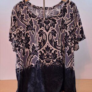 Sonoma Life + Style Women’s Plus 2X Top — Soft Cotton with Subtle Sequin